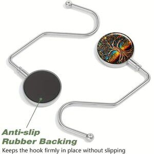 NEW Tree of Life silvertone purse table hanger hook